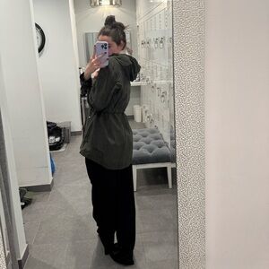 NWT J. Crew Dark Green Hooded Jacket